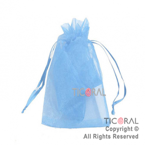 BOLSA CELESTE ORGANZA 20X13CM HS2626-6 x 1